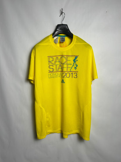 Adidas Big Logo Yellow Round Neck - XL