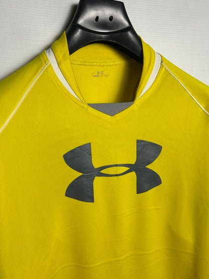 Under Armour Big Logo Yellow Round Neck - Large
