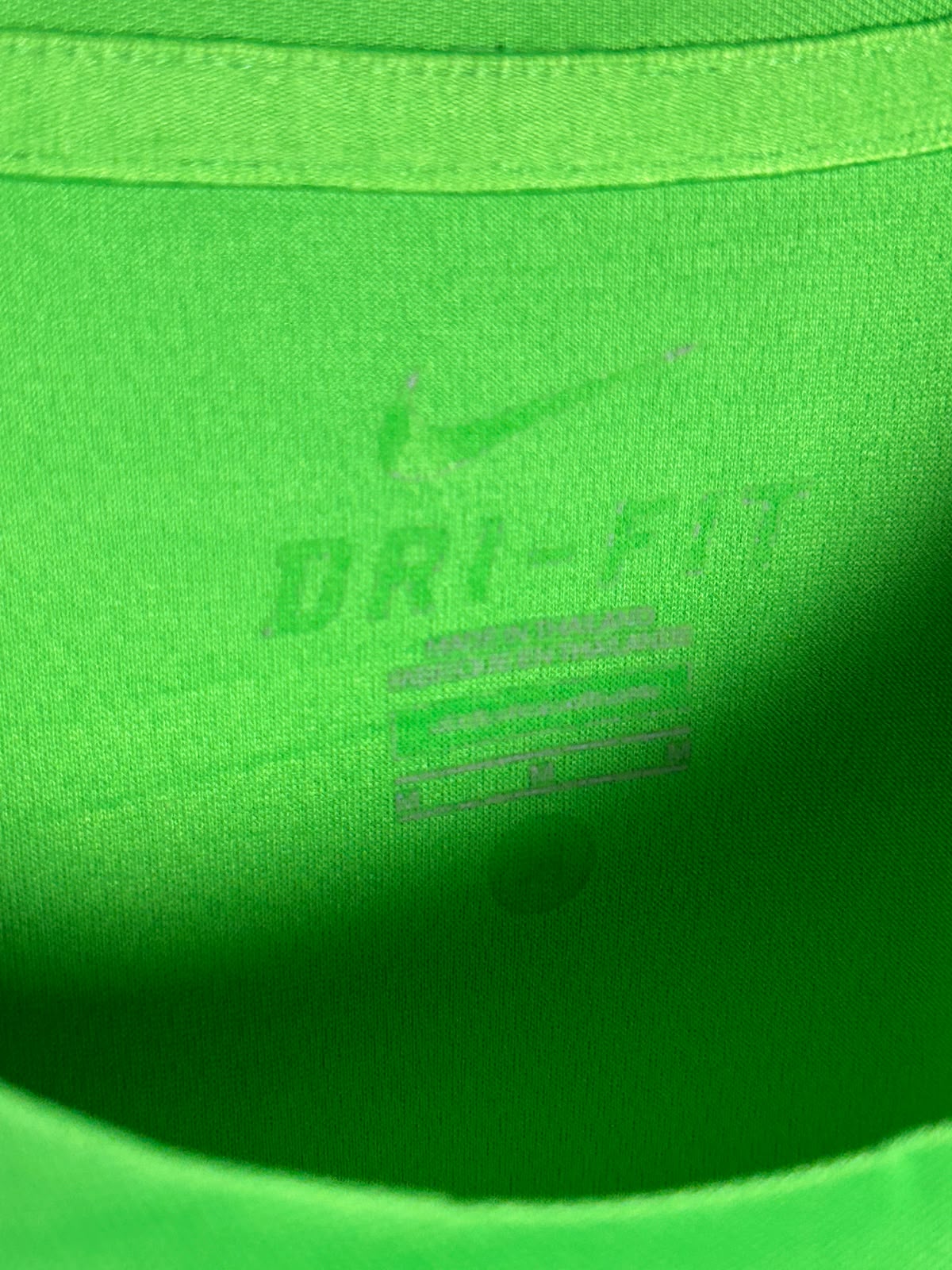 Nike Dri Fit Green Round Neck - Medium