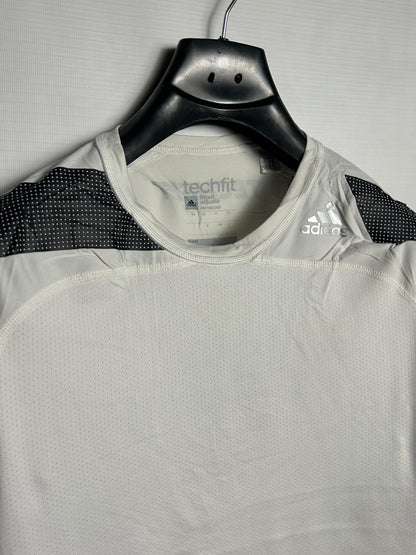 Adidas Climacool Techfit White Round Neck - Large