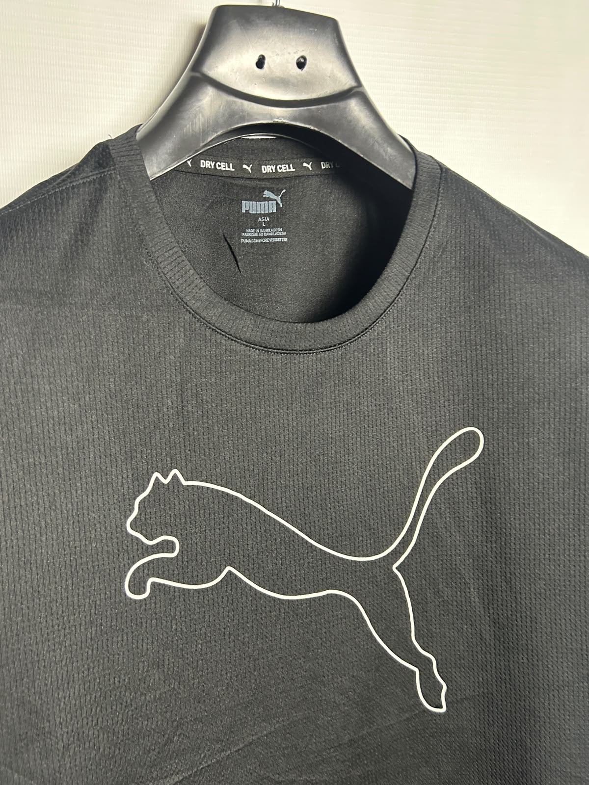 Puma Big Logo Black Round Neck - Large