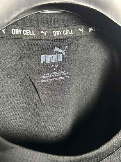 Puma Big Logo Black Round Neck - Large