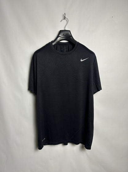Nike Dri Fit Black Round Neck - Large