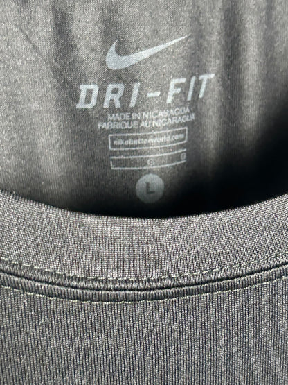 Nike Dri Fit Black Round Neck - Large