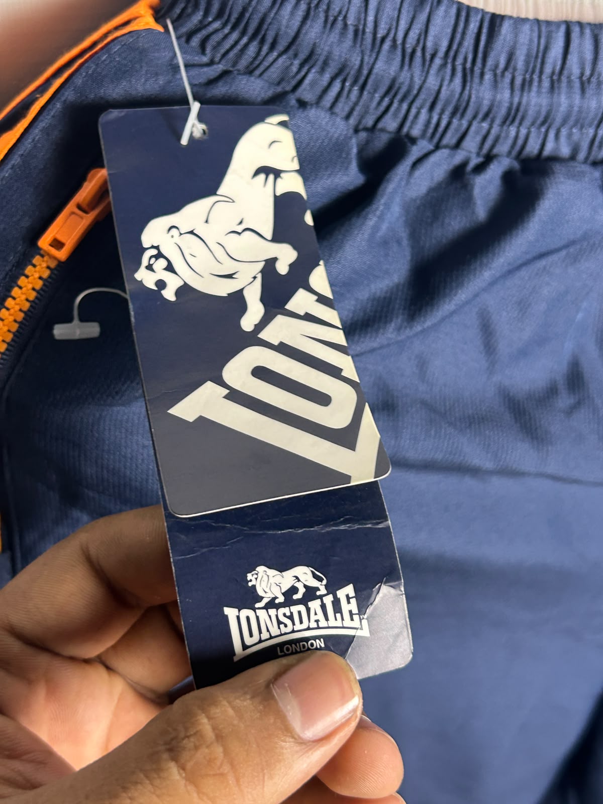 Lonsdale Blue With Orange Strips - Medium