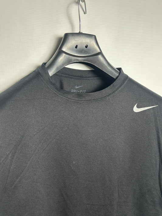 Nike Dri Fit Black Round Neck - Medium