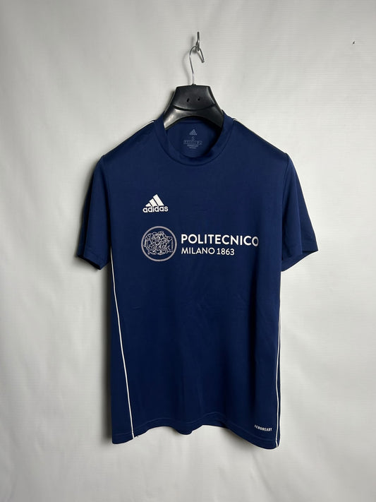 Adidas Aeroready Big Logo Blue Round Neck - Small