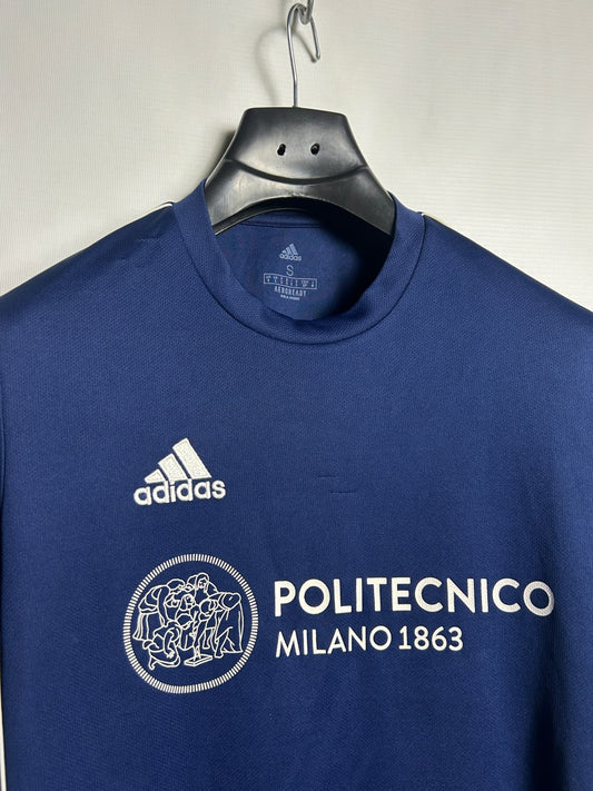Adidas Aeroready Big Logo Blue Round Neck - Small