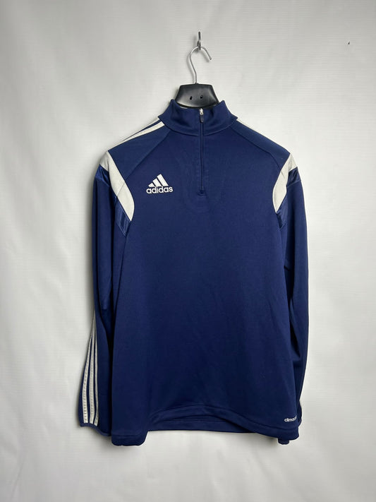 Adidas Blue Half Zip Full Sleeves - Medium