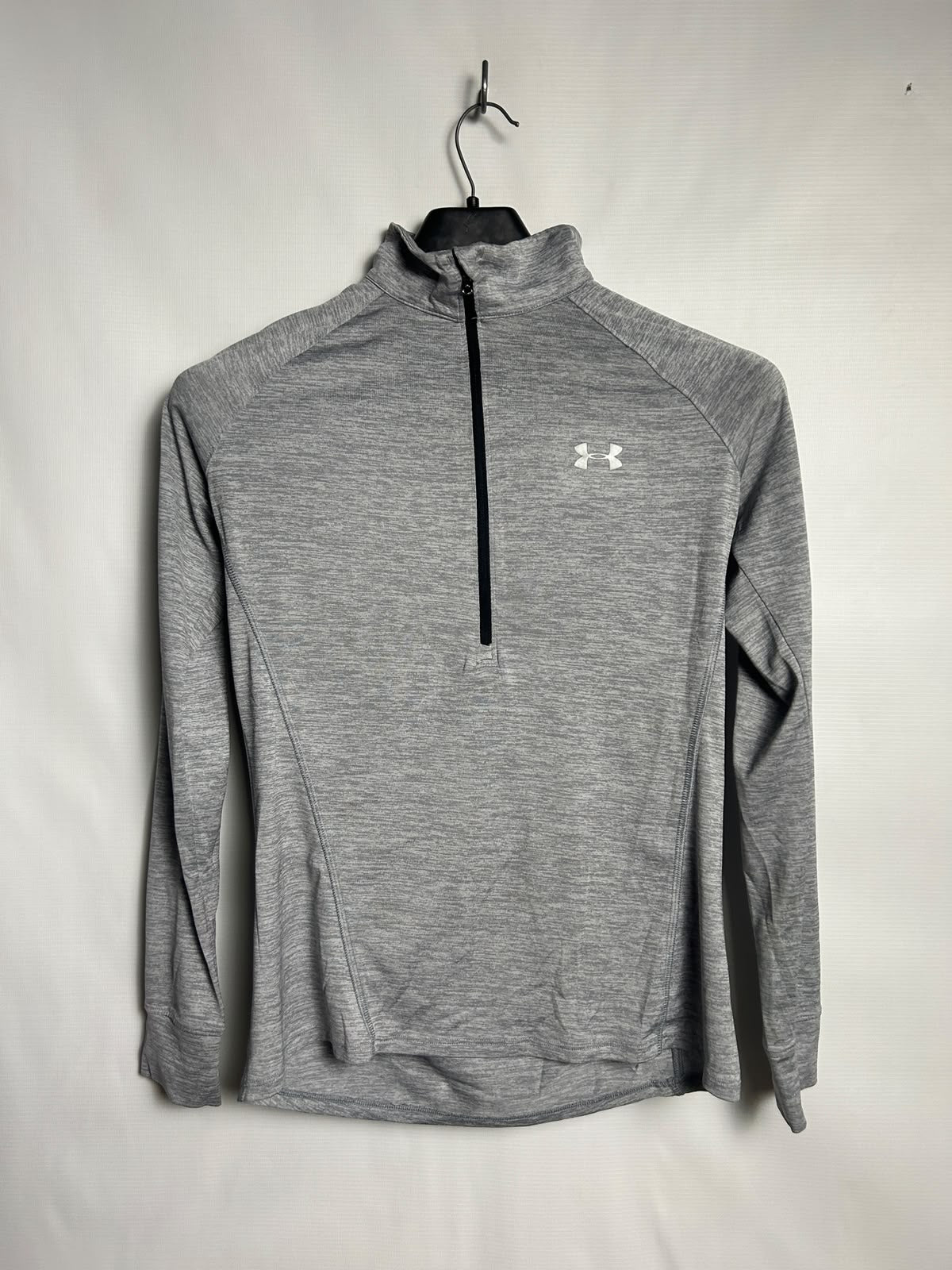 Under Armour Heat Gear Grey Full Sleeves Half Zip - Small