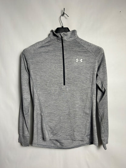 Under Armour Heat Gear Grey Full Sleeves Half Zip - Small