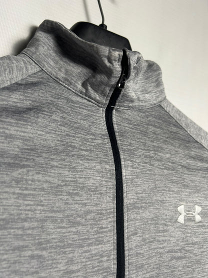 Under Armour Heat Gear Grey Full Sleeves Half Zip - Small