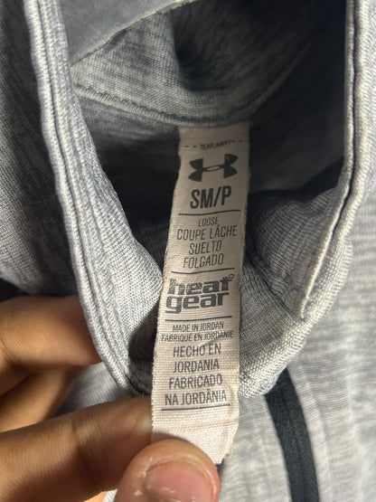 Under Armour Heat Gear Grey Full Sleeves Half Zip - Small