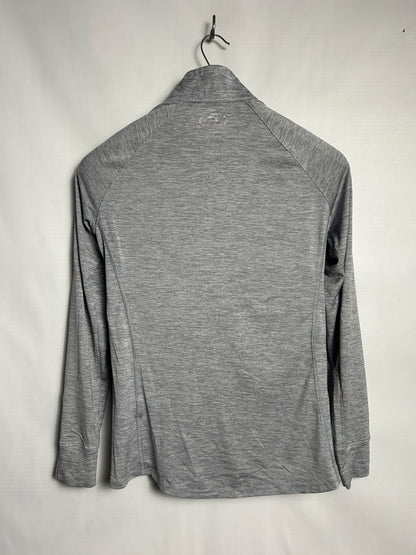 Under Armour Heat Gear Grey Full Sleeves Half Zip - Small