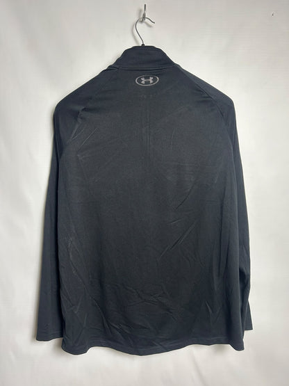 Under Armour Heat Gear Black Full Sleeves Half Zip - LG