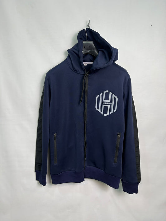 Huba Big Logo Blue Full Zip Hoodie - XS