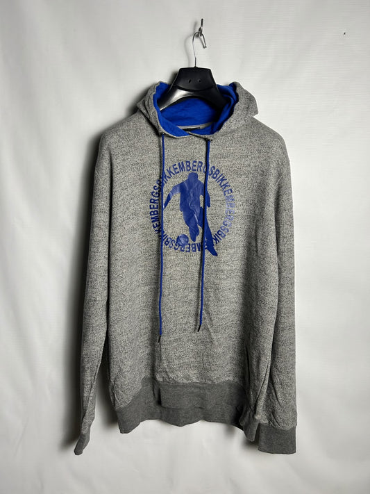 Dirk Bikkembergs Big Logo Grey Hoodie - Medium