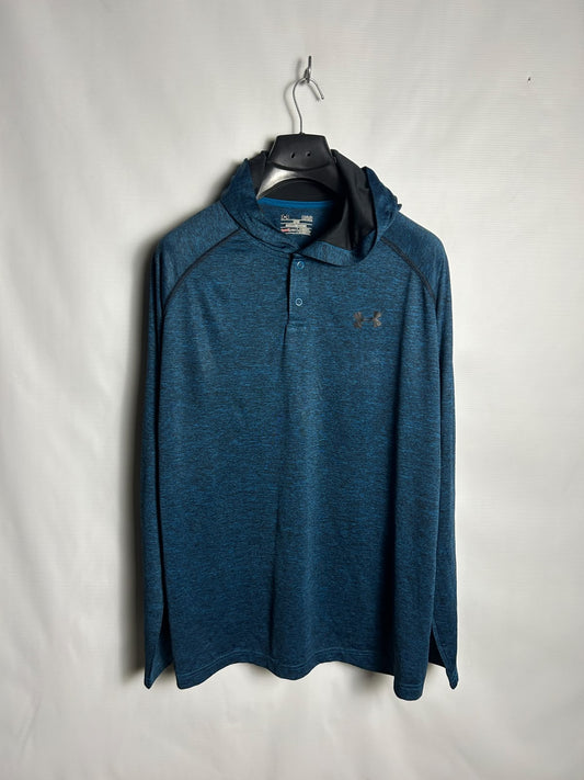 Under Armour Heat Gear Blue Hoodie - LG