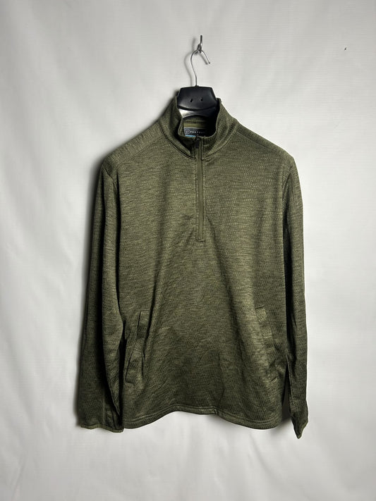 Pgatour Army Green Half Zip Upper - Small