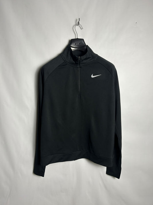 Nike Dri Fit Black Half Zip Upper - Medium