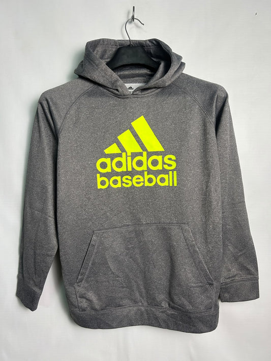 Adidas Big Logo Grey Hoodie - Large