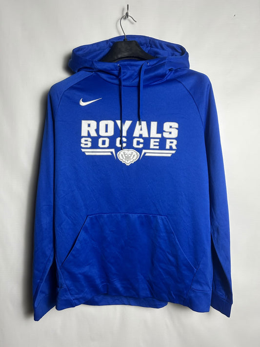 Nike Dri Fit Big Logo Blue Hoodie - Large