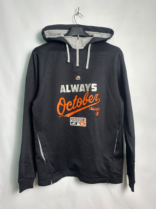 Majestic Big Logo Black Hoodie - Medium