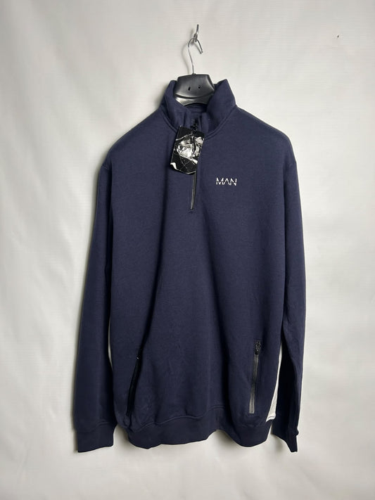 Boohoo Man Blue Half Zip - Large