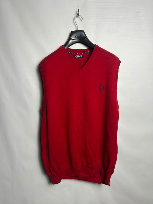 Chaps Red Round Neck Sweater - Large