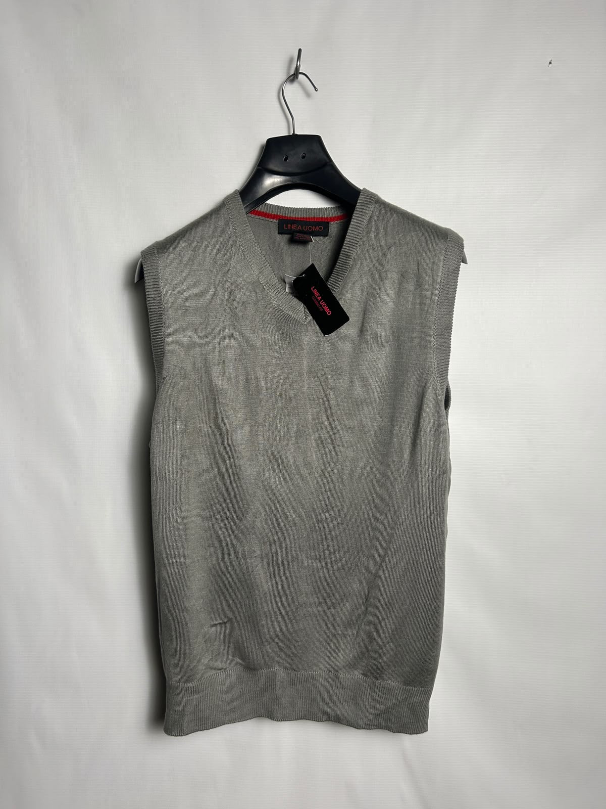 Linea Uomo Grey V Neck Sando Upper - Medium