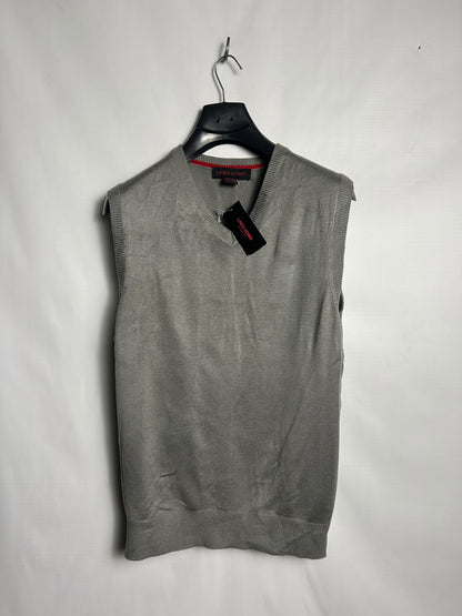 Linea Uomo Grey V Neck Sando Upper - Medium