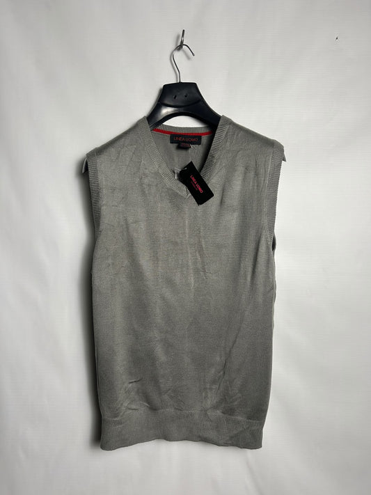 Linea Uomo Grey V Neck Sando Upper - Medium