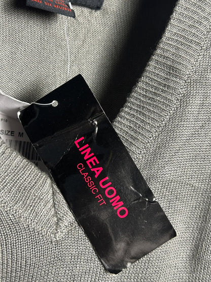 Linea Uomo Grey V Neck Sando Upper - Medium