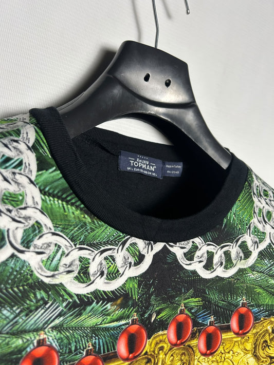 Topman Black Round Neck Upper - Large