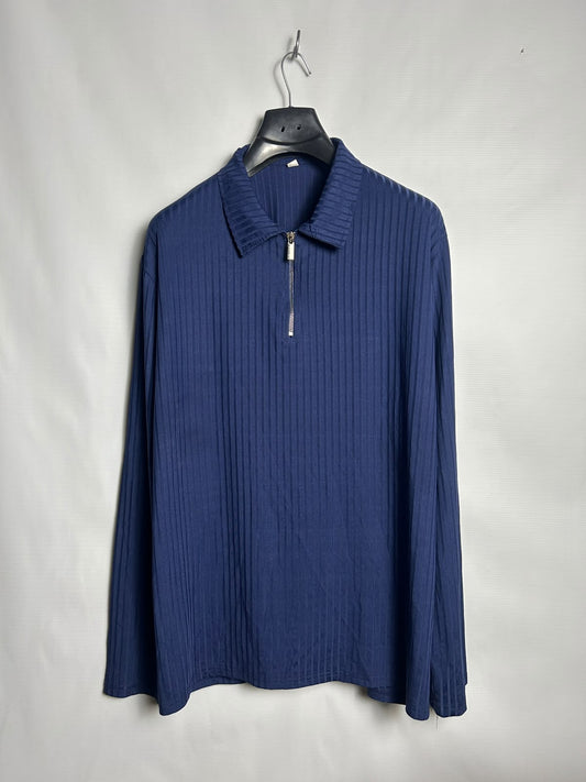 Blue Polo Half Zip Upper - XL