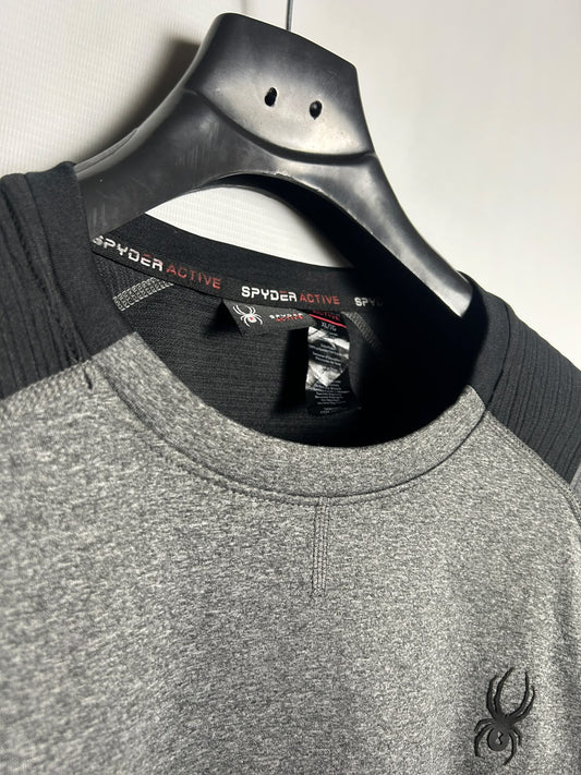 Spyder Active Black Round Neck Upper - Large