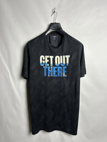 Old Navy Black Big Logo Round Neck - Large