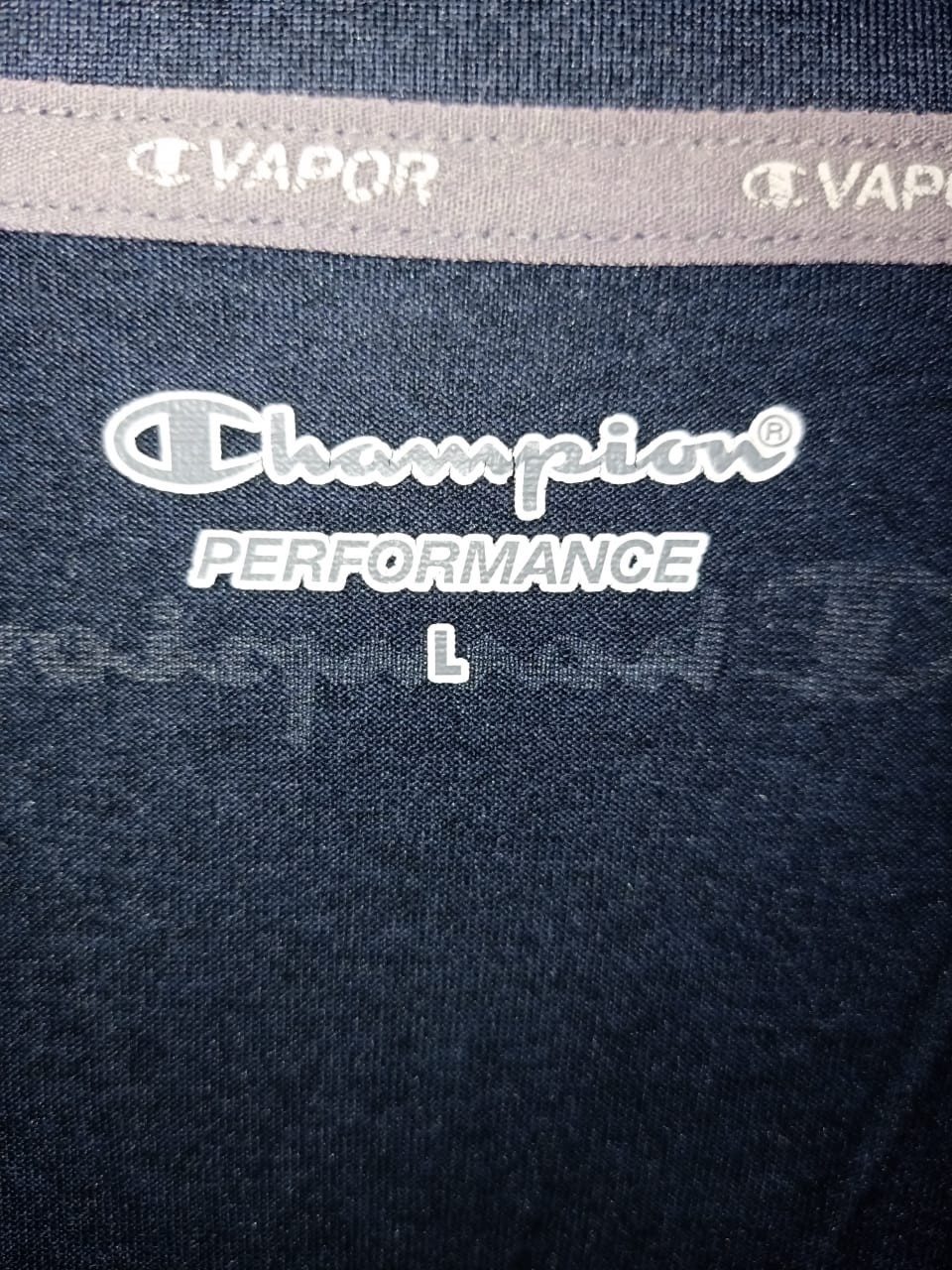 Pre Loved Champion Black Round Neck Tee - Medium
