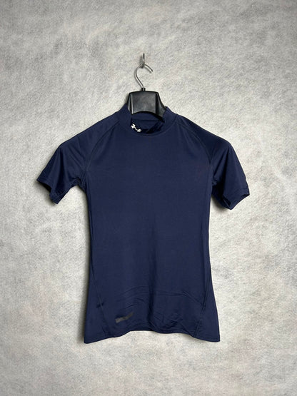 Under Armour Ink Blue Compression Round Neck Tee - Medium