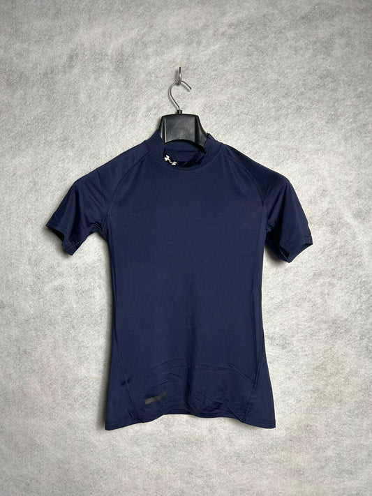 Under Armour Ink Blue Compression Round Neck Tee - Medium