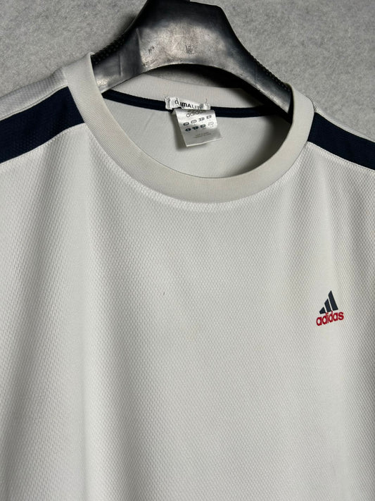 Adidas Climalite White Round Neck - Large