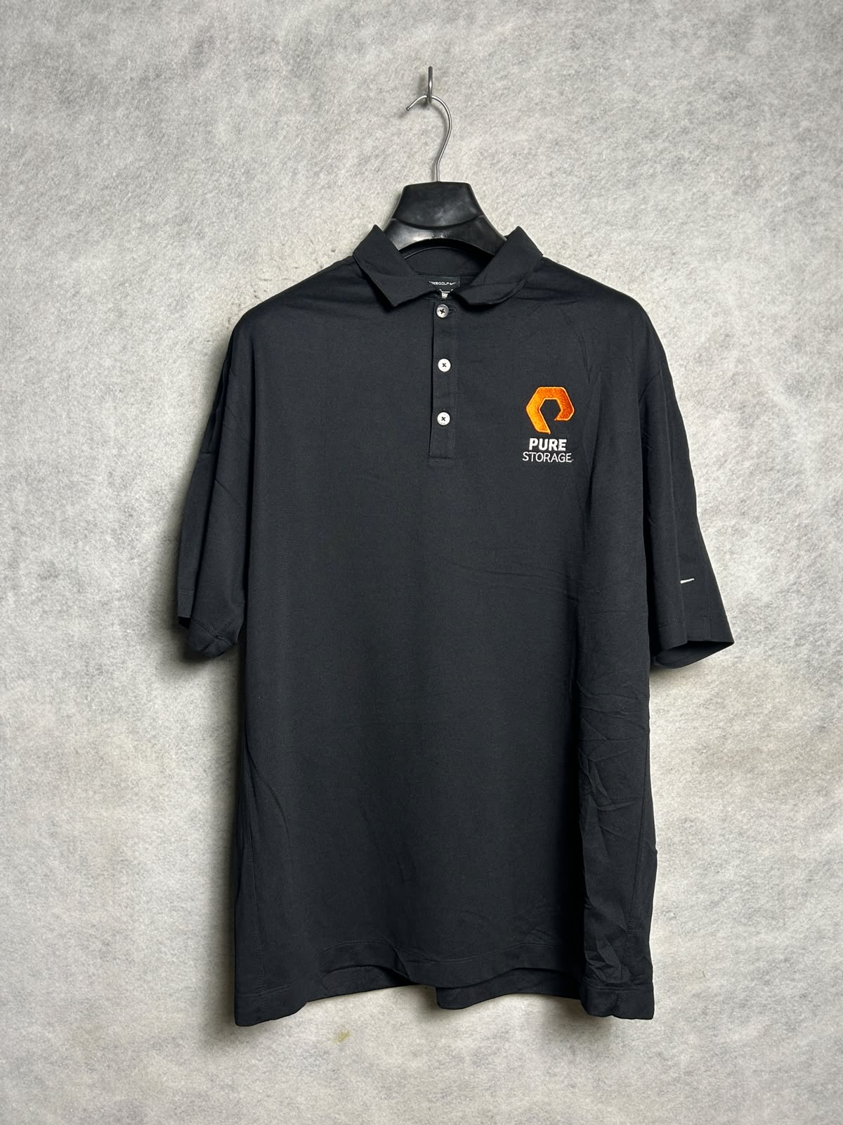Nike Golf Dri Fit Black Polo - Large