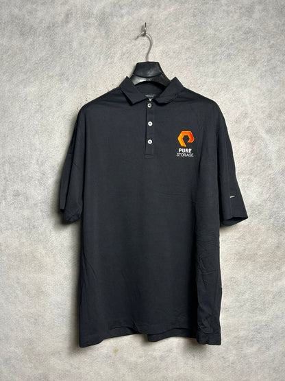 Nike Golf Dri Fit Black Polo - Large