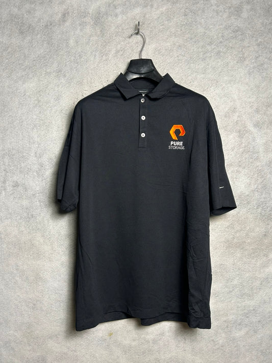 Nike Golf Dri Fit Black Polo - Large