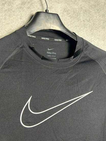 Nike Pro Dri Fit Black Round Neck - Medium