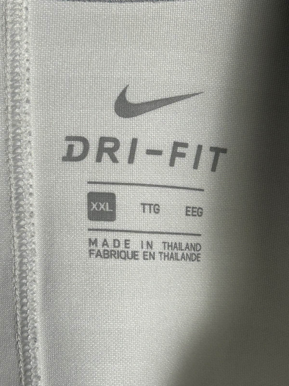 Nike Dri Fit White Polo - XXL