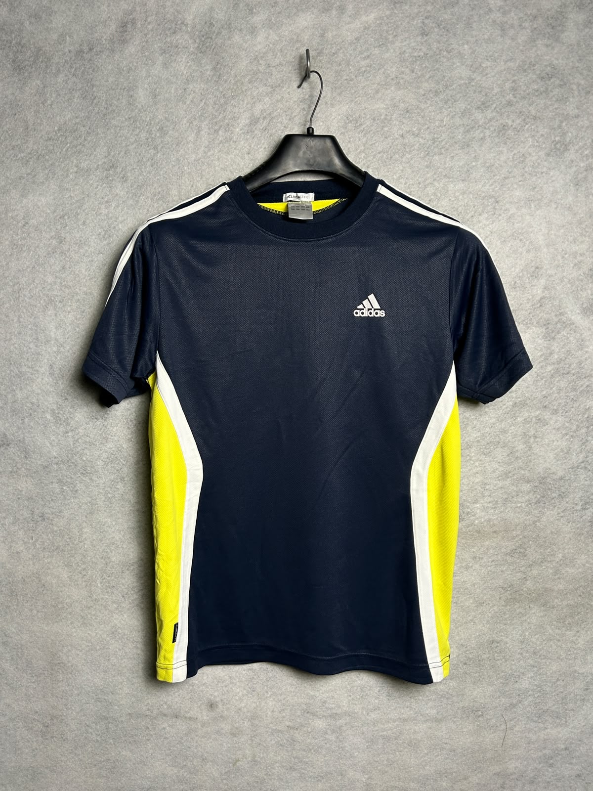 Adidas Blue And Yellow Climalite Round Neck - Nedium