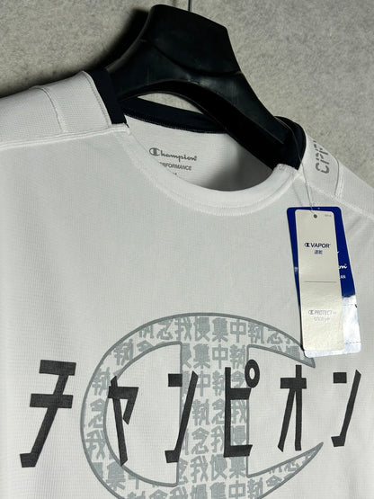 Champion Big Logo White Round Neck - Medium