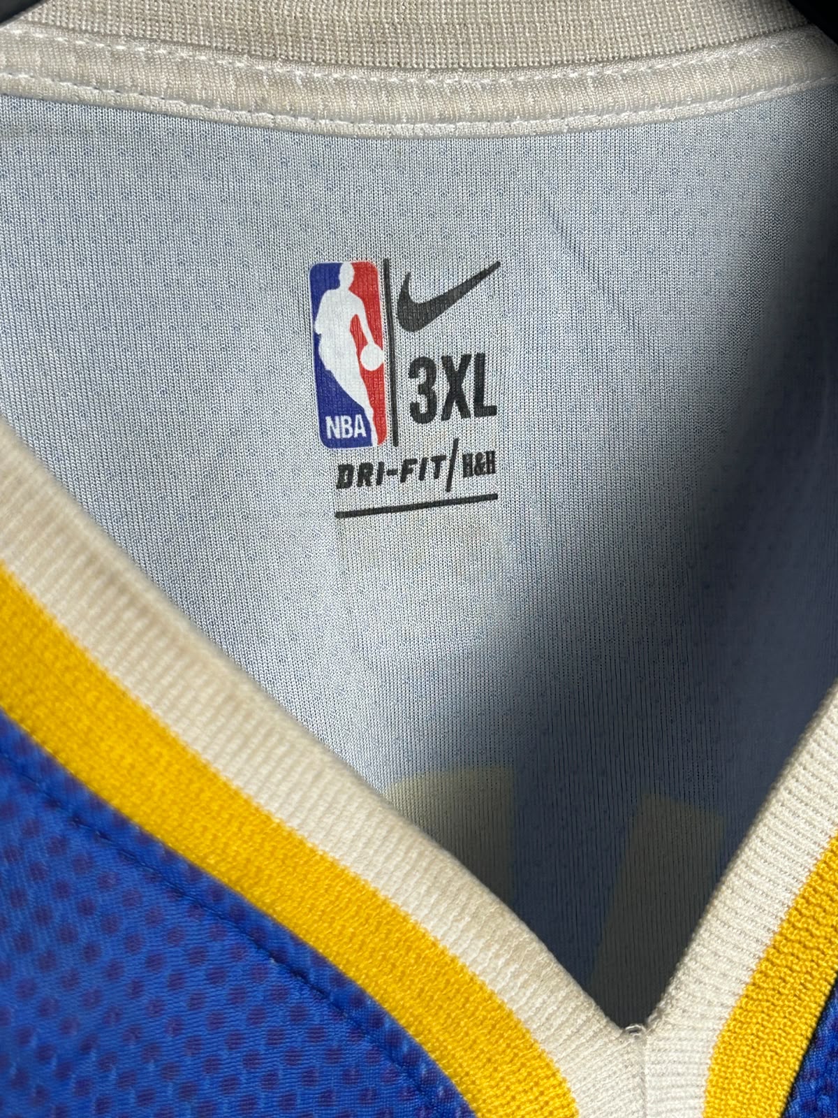 Nike Blue Big Logo Goldenn State V Neck - 3XL