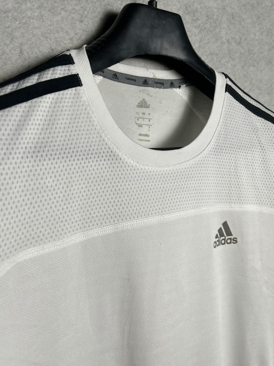 Adidas Climalite White Round Neck - Large